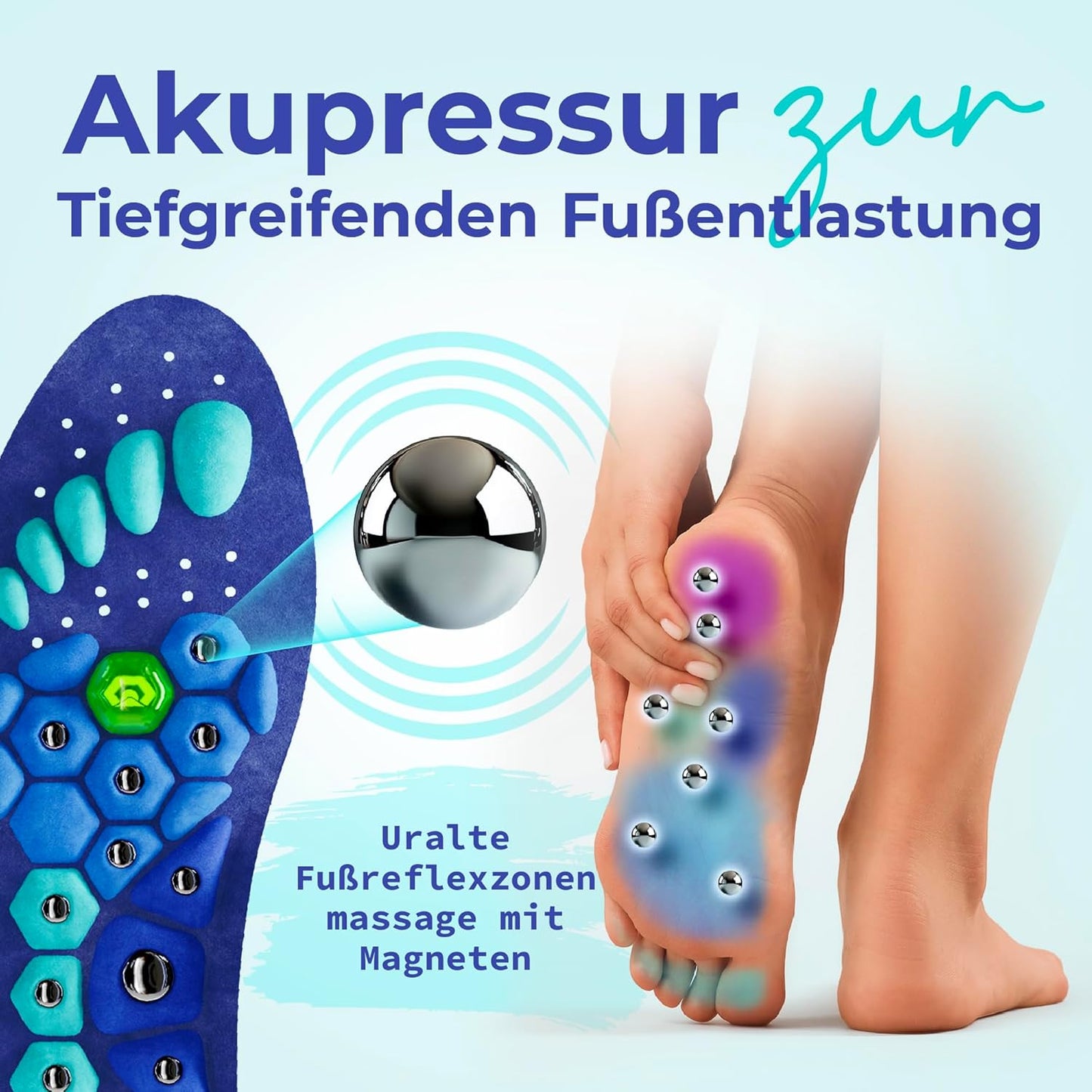 Dr. Vitalex OrthoStep™ Magnetische Massage Einlegesohlen (Akupressur)