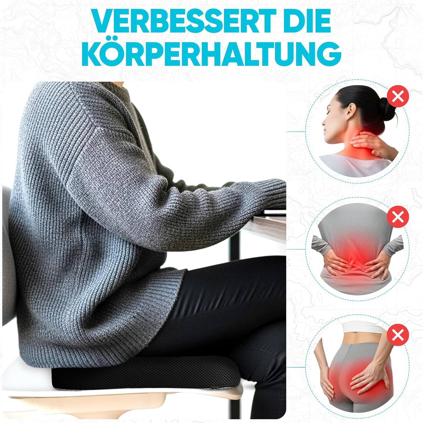 Dr. Vitalex CushionFlex™ Orthopädisches Sitzkissen