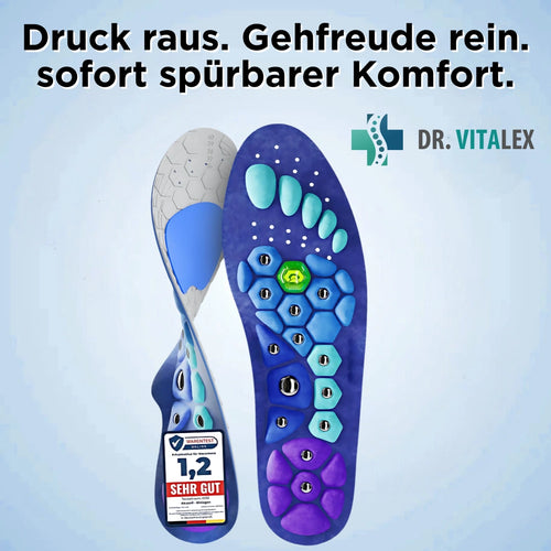 Dr. Vitalex OrthoStep™ Magnetische Massage Einlegesohlen (Akupressur)